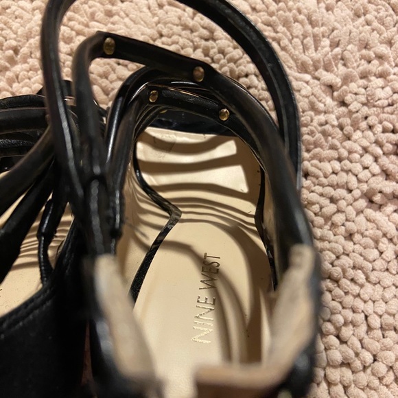 Nine West Black Open Toe Heels - Picture 10 of 11